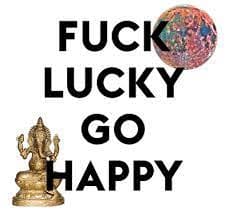 Fuck Lucky Go Happy logo